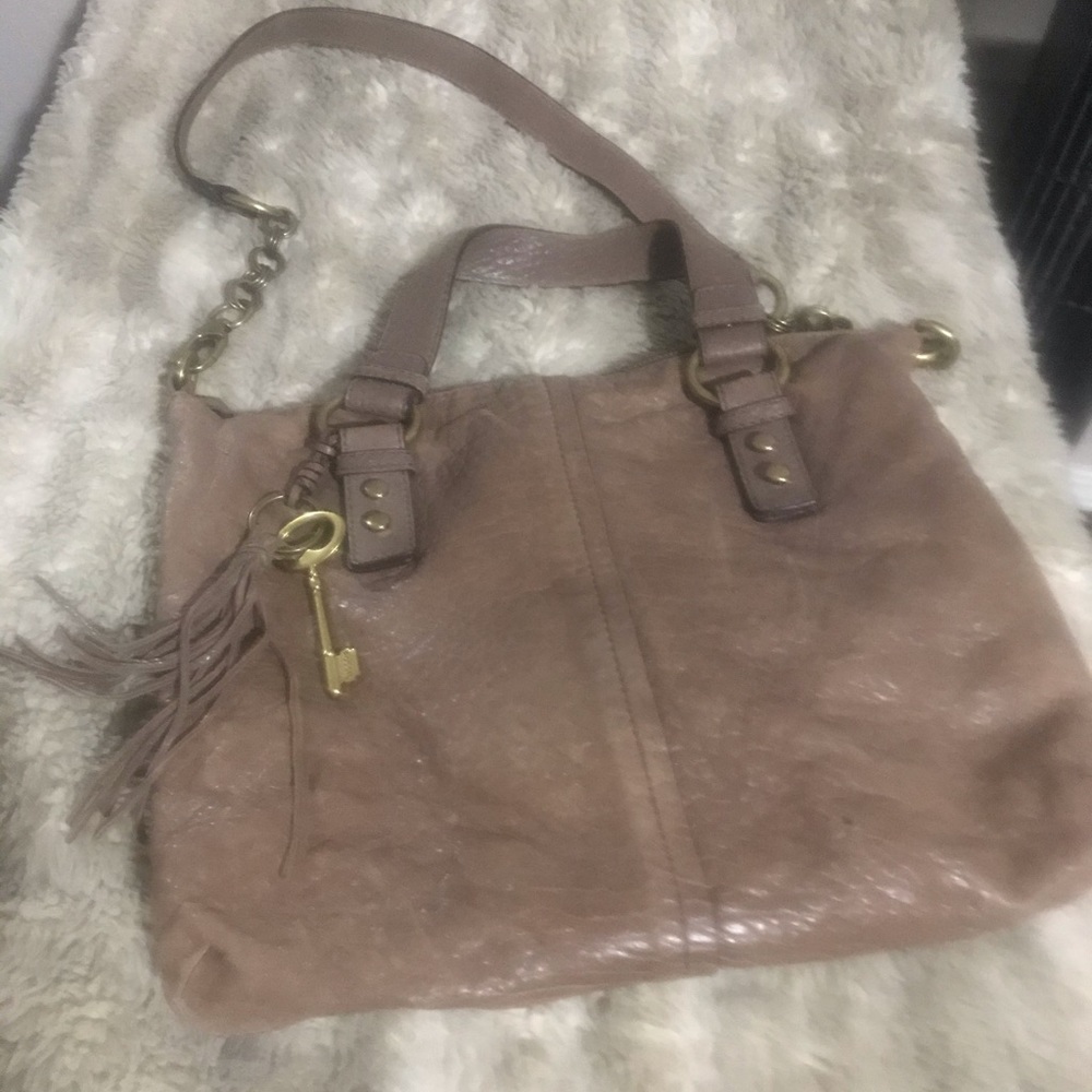 Tan leather Fossil Bag